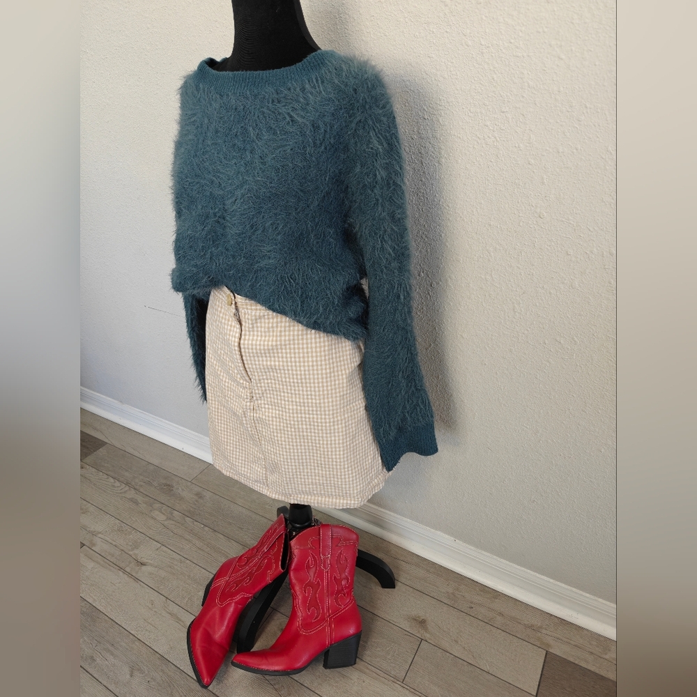 Lou & Grey Textured Dark Teal Sweater